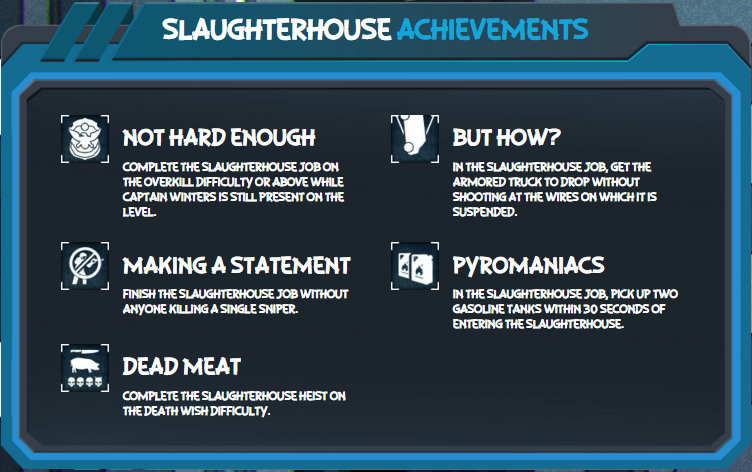 Payday 2 Crimefest day 9 SlaughterHouse 2.0 Achievements